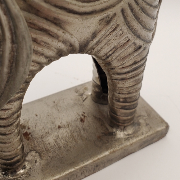 Beautiful Indo Greek Ancient Elephant Bronze Silver Candle Holder 6" H , India - Picture 4 of 14